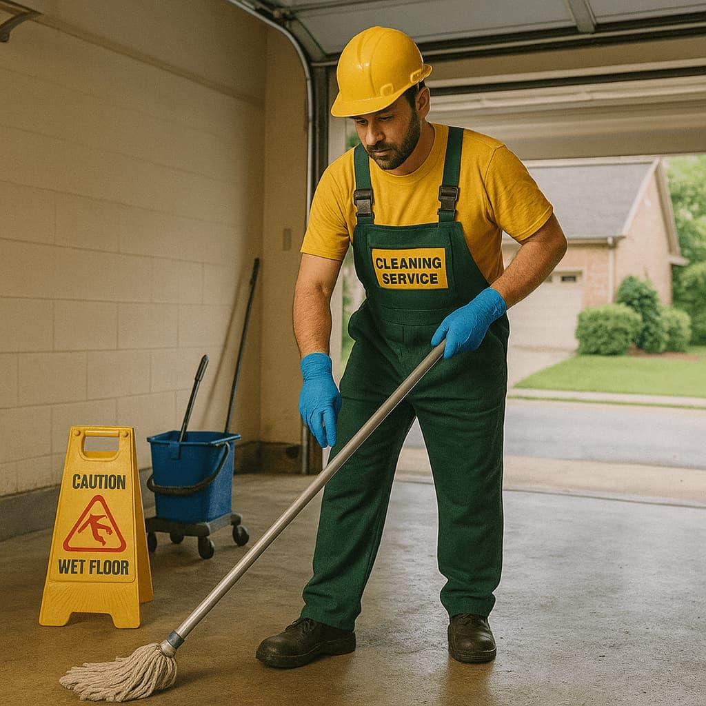 Deep cleaning in dirty house